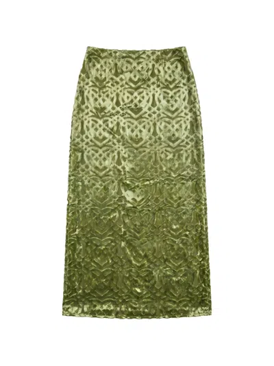 La Doublej Drape Skirt In 그린