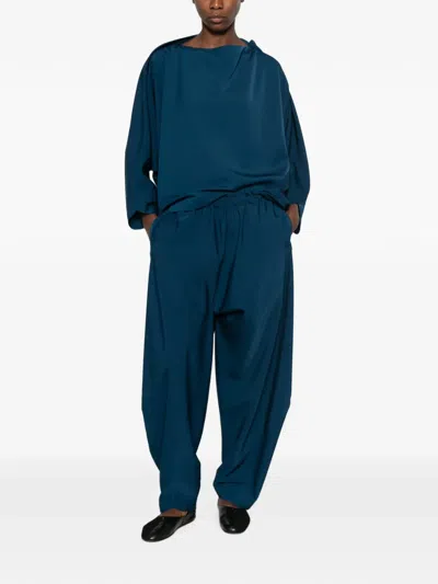 132 5. Issey Miyake 밴딩 웨이스트밴드 패널 팬츠 In Blue