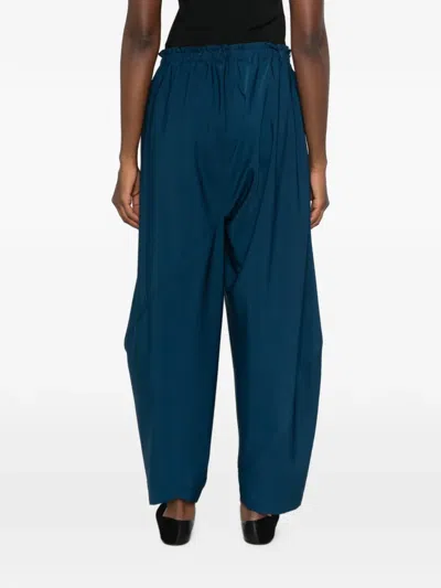 132 5. Issey Miyake 밴딩 웨이스트밴드 패널 팬츠 In Blue