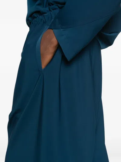 132 5. Issey Miyake 밴딩 웨이스트밴드 패널 팬츠 In Blue