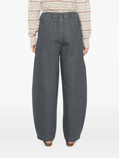 Cordera 밴딩 웨이스트 와이드 팬츠 In Gray