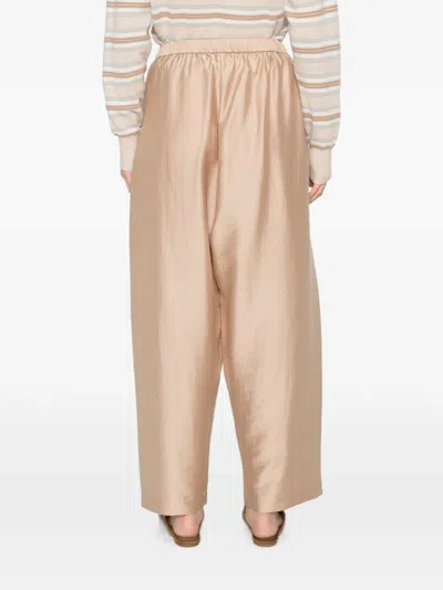 DRAWSTRING-WAISTBAND WIDE-LEG TROUSERS
