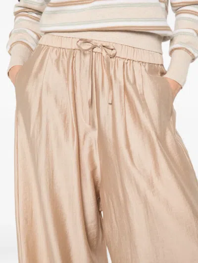 DRAWSTRING-WAISTBAND WIDE-LEG TROUSERS