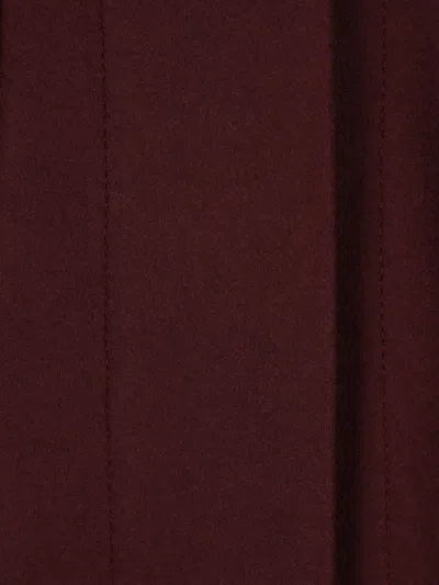 Aspesi Buttoned-cuff Rounded-hem Jacket In Burgundy