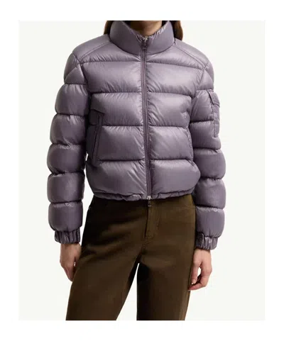 Moncler Aveto Short Down Jacket In Gray