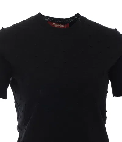 Max Mara Mstrollio Bobble-knit Sweater In Black