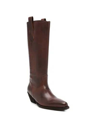 Ann Demeulemeester Leather Knee-high Boots In Multi