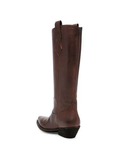 Ann Demeulemeester Leather Knee-high Boots In Multi
