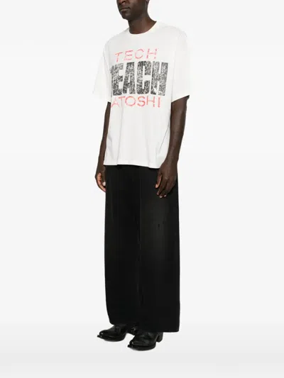 Satoshi Nakamoto Slogan-print T-shirt In White