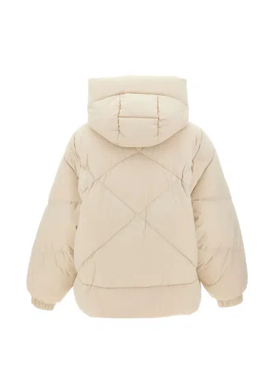 Duno Diamond-quilted Peggie Coat In 뉴트럴