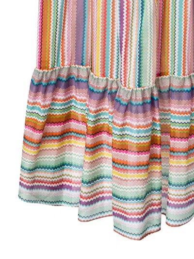 Missoni Sleeveless Zigzag-pattern Maxi Dress In Multi