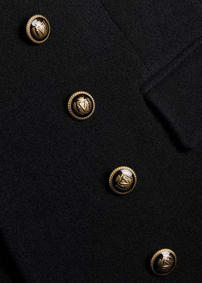 Veronica Beard Claude Dicky Double-breasted Stretch-wool Blazer In Black