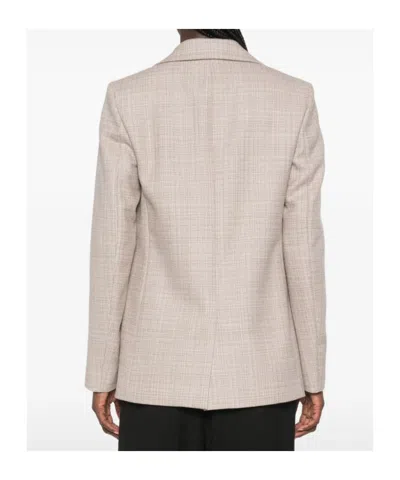Fabiana Filippi Checked-pattern Single-breasted Blazer In Neutral
