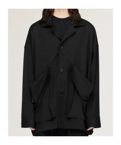 Y-3 Wool Chore Coat In Black