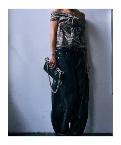 R13 Front Tie Shirt In Multi