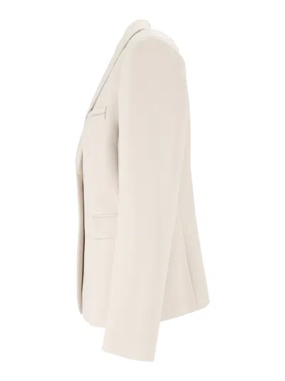 Peserico Single-breasted Notched-lapels Jacket In White