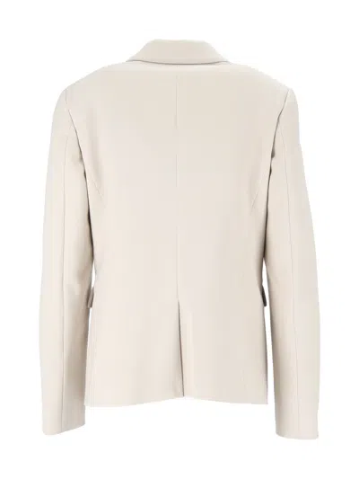 Peserico Single-breasted Notched-lapels Jacket In White