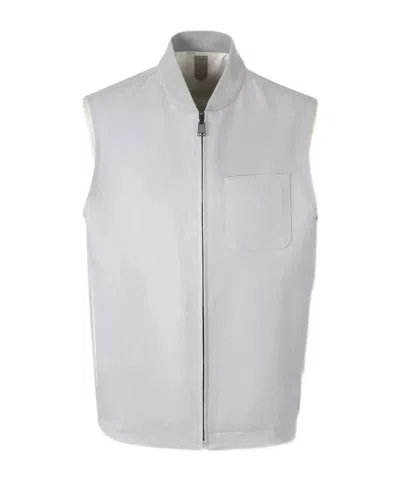 Canali Reversible Vest In Gray