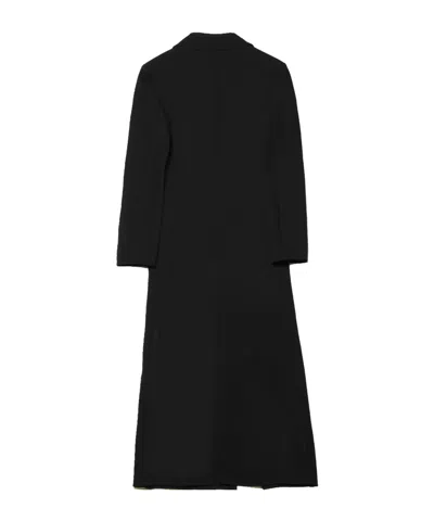 Jil Sander Long-sleeved Coat In Black