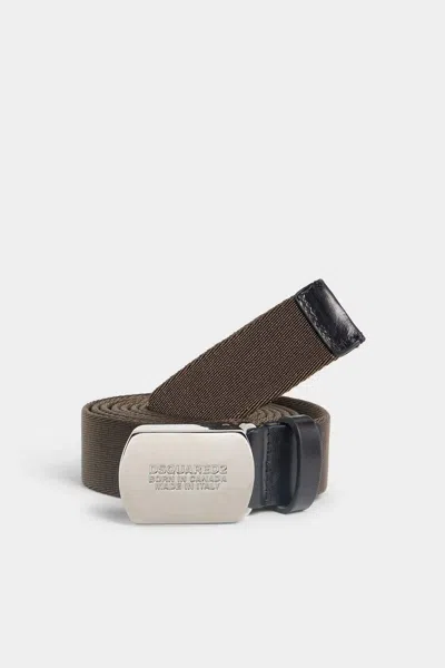 Dsquared2 Logo Belt In Green