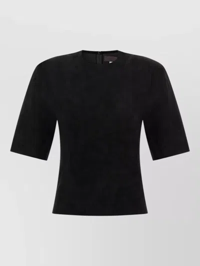 Stouls Leather Suede Short-sleeve T-shirt In Multi