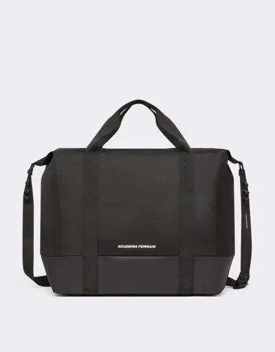 Ferrari Weekender Bag In Technical Fabric In Nero