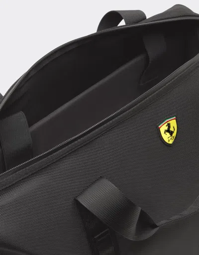 Ferrari Weekender Bag In Technical Fabric In Nero