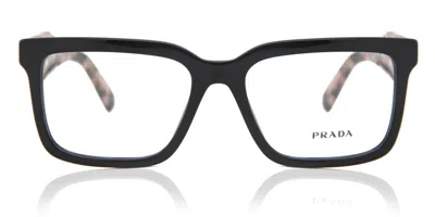 Prada 0pr Acetate Square-frame Eyeglasses In Black