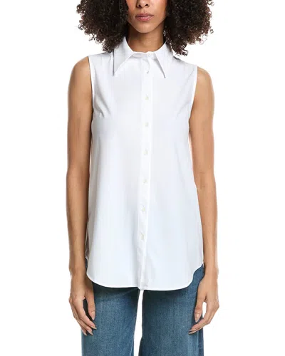 Commando Classic Sleeveless Oversized Button Down Shirt In White