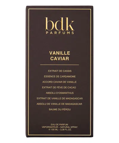 Bdk Parfums Vanille Caviar Eau De Parfum