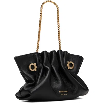 Ferragamo Black Micro Clutch In 002 Nero- || Nero