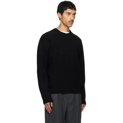 Solid Homme Black Wool Sweater In 841b