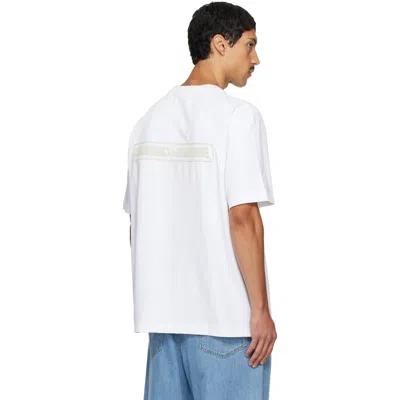 Solid Homme White Solid Back Logo T-shirt In 822w