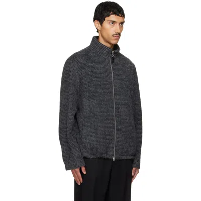 Solid Homme Gray Alpaca Jacket In Gray