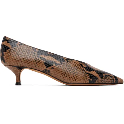 Le Monde Beryl Leopard-pattern Python Print Leather Pumps With Medium Heel For Women In Multi