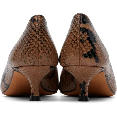 Le Monde Beryl Leopard-pattern Python Print Leather Pumps With Medium Heel For Women In Multi