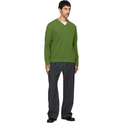 Solid Homme Green Wool Sweater In Multi