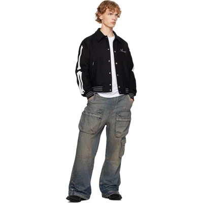 Amiri Drawstring Baggy Denim Cargo Pants In Multi