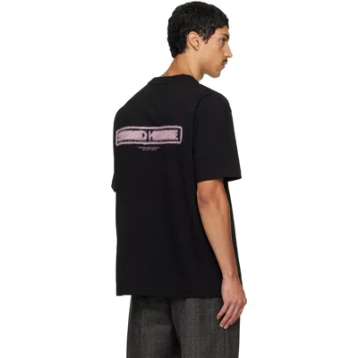 Solid Homme Black Solid Back Logo T-shirt In 821b