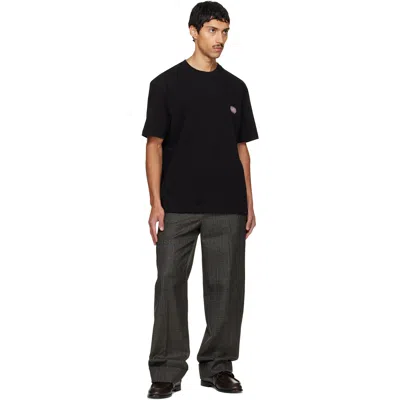 Solid Homme Black Solid Back Logo T-shirt In 821b