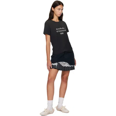 Acne Studios Logo Short Sleeve T-shirt In Black