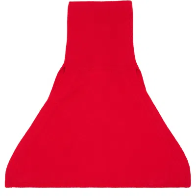 Open Yy Red Button Up Neck Layer Collar In Red