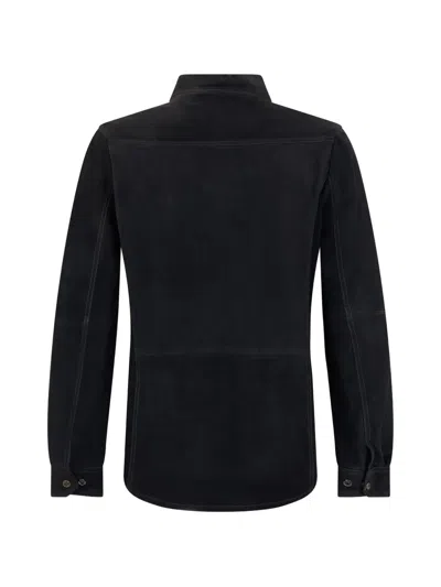 Moorer Suede Panelled Jacket In Multi