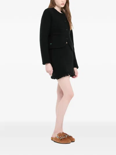Alanui Finest Horn-button Jacket In Black