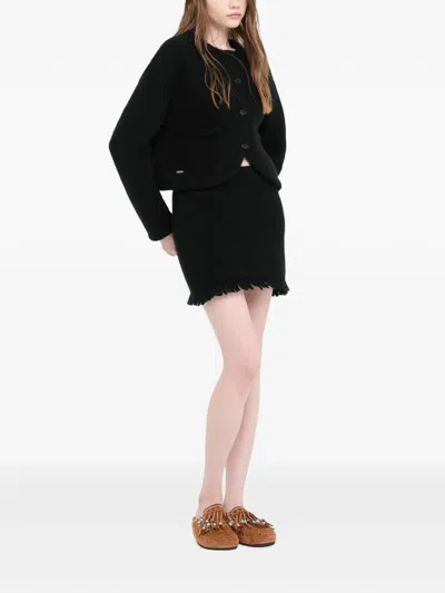 Alanui Finest Horn-button Jacket In Black