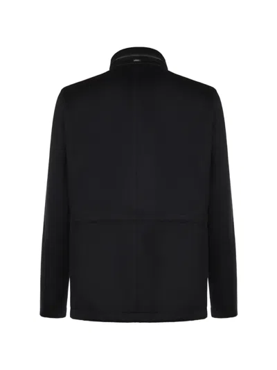 Herno Funnel-neck Flap-pocket Jacket In Multi