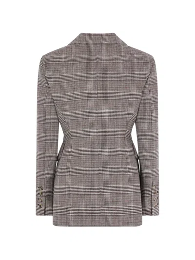 Ermanno Scervino Plaid-pattern Blazer In Gray