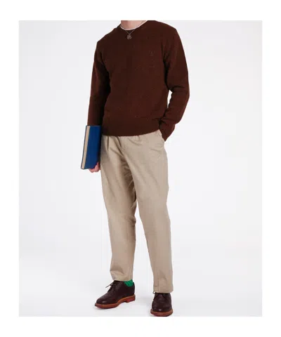 Baracuta Pullover Girocollo Shetland In Multi