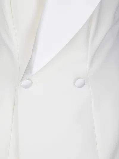 P.a.r.o.s.h Double-breasted Strapless Top In White