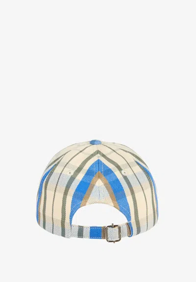 A.p.c. Check-pattern Logo-embroidered Baseball Cap In Multi